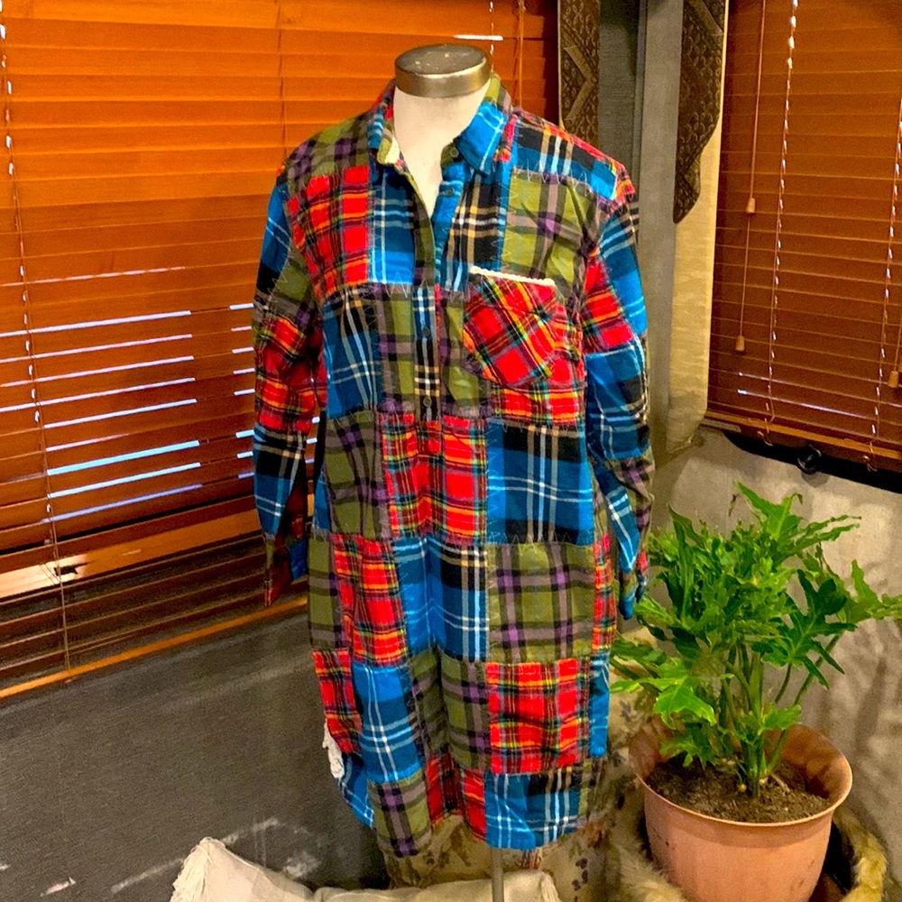 Soft Surroundings Patchwork Flannel Lounge Sleepwear 1X